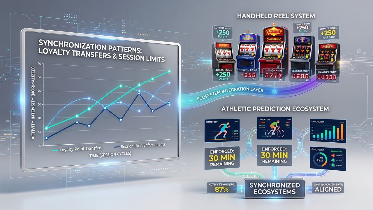 Data visualization showing loyalty point flows synchronized with session timers in mobile gaming apps