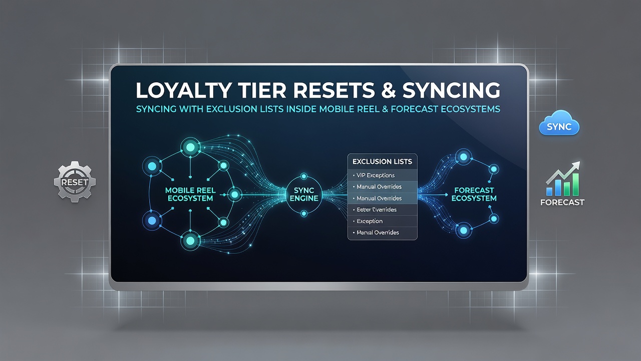 Mobile app interface showing loyalty tier progress and exclusion list synchronization settings