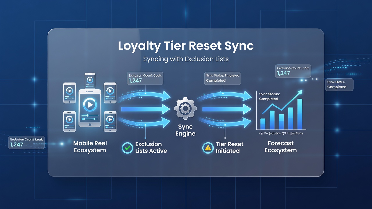 Dashboard view illustrating data flow between loyalty tiers and exclusion lists in a sports betting application