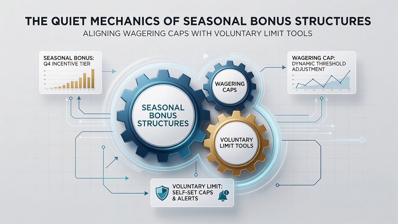 Dashboard view of voluntary limit settings synced with seasonal bonus caps across mobile reel and sports betting interfaces