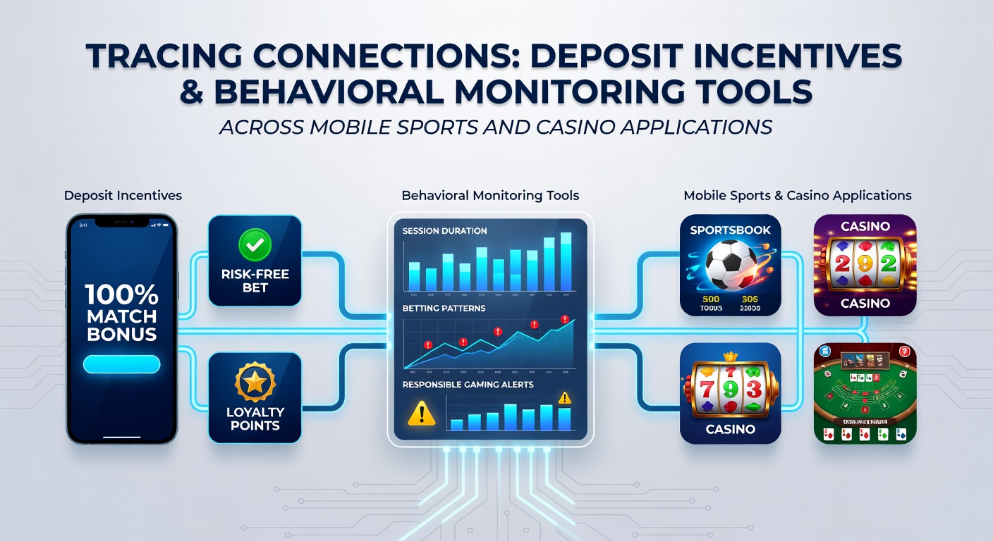 Mobile sports betting and casino app interface showing deposit bonus prompts alongside user activity tracking indicators